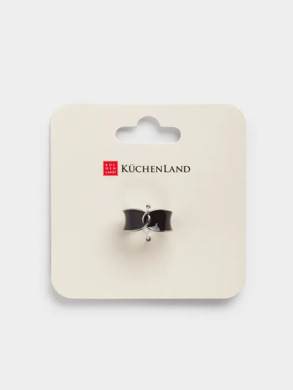 Сақина, өлшемі S-M, бірыңғай өлшем, металл/акрил, алтын сарғылт-қоңыр, Jewelry, image-5