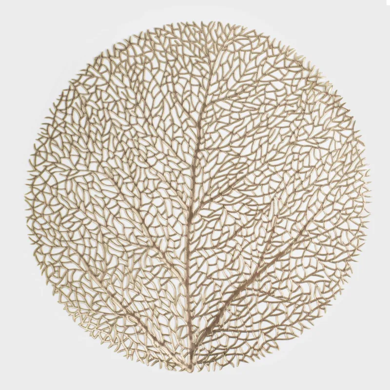 Аспаптарға арналған майлық, 38 см, ПВХ, дөңгелек, алтын, ағаш, Azhur Grid