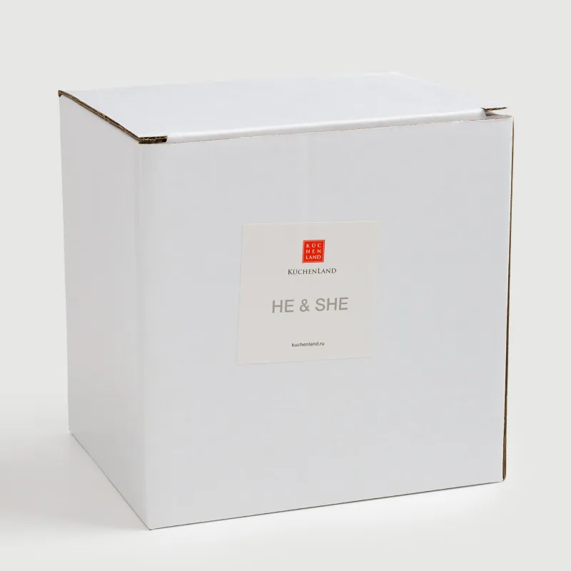 Шай жұбы, 1 адам, 2 зат, 260 мл, керамика, сүт, Поцелуй, He&She, image-8