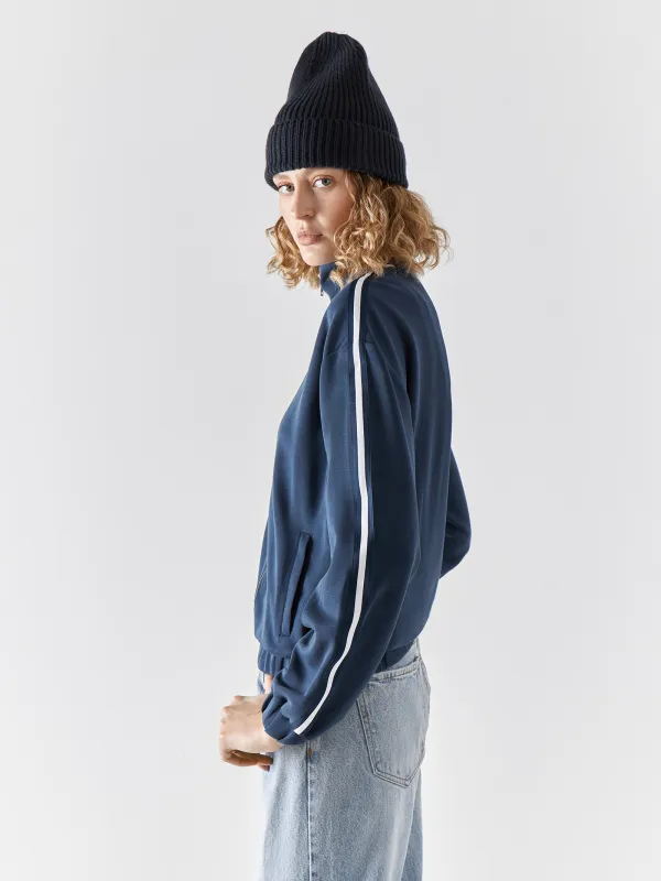 Шапка женская, 57 см, единый размер, акрил, темно-синяя, Knitting, image-5