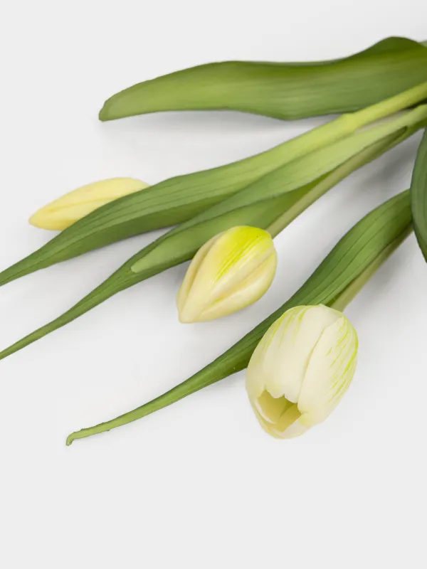 Жасанды гүл шоғы, 40 см, ПВХ/металл, Сары қызғалдақтар, Tulip garden, image-2