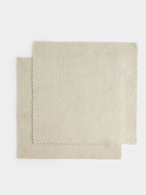 Тазалауға арналған шүберек, 32х32 см, 2 дана, түкті микроталшық, сұр-сарғылт-қоңыр, Clean, image-0