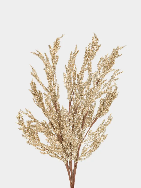 Сәндік бұтақ, 72 см, ПВХ/полиэстер, шампан, Шырша, Conifer champagne, image-1