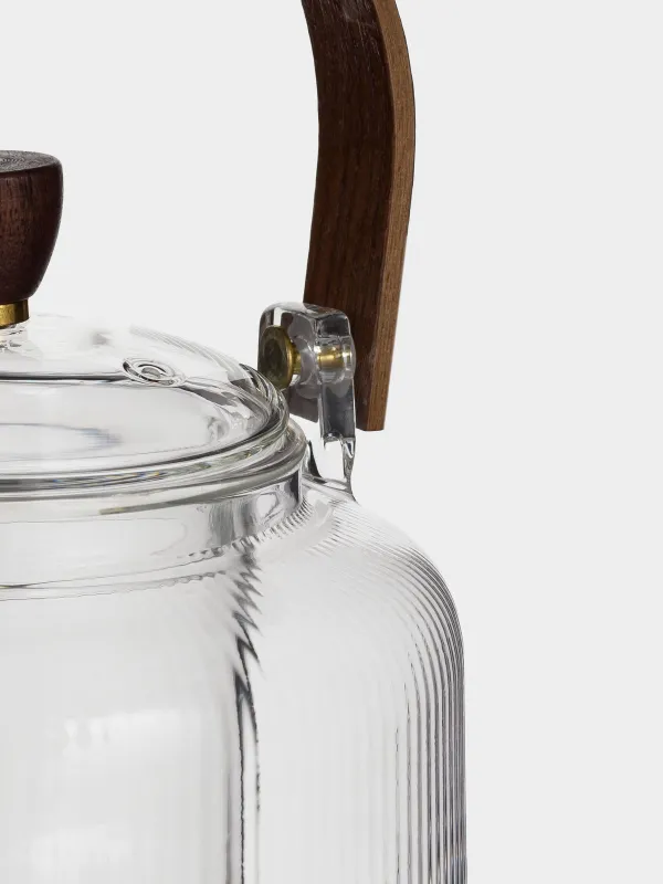 Чайник заварочный, 700 мл, стекло Б/дерево, Ribby, image-4