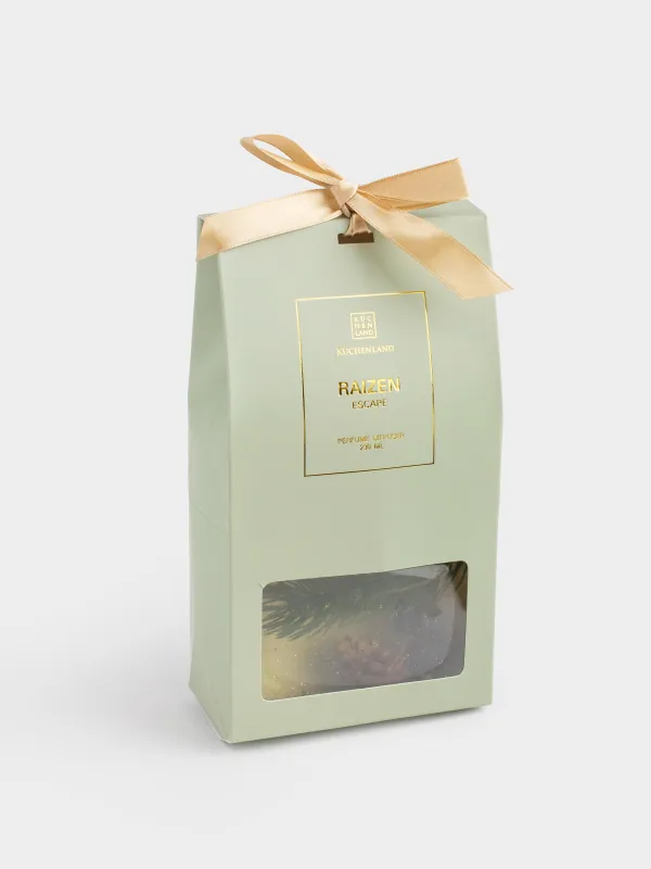 Ароматический диффузор, 230 мл, с шишками и корицей, Escape, Raizen, image-4