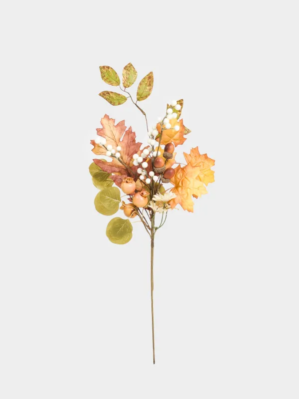 Сәндік бұтақ, 60 см, полиэстер/пенопласт, Итмұрын мен жидектер, Forest symphony decor, image-0