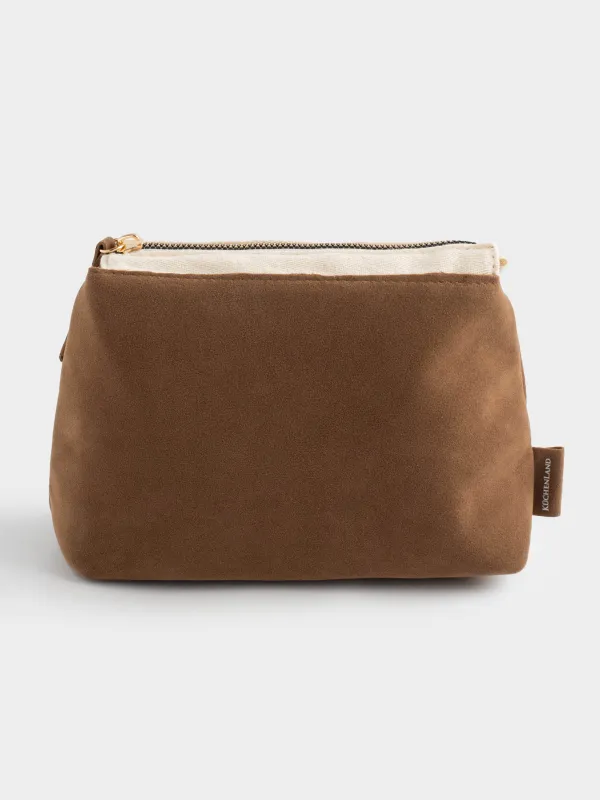 Косметичка, 20х12 см, полиуретан, песочная, Krast, image-0