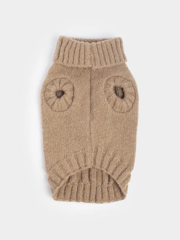 Жануарлар свитері, 32 см, өлшемі S, полиэстер, қоңыр, Өрімдер, Fashion pet, image-1