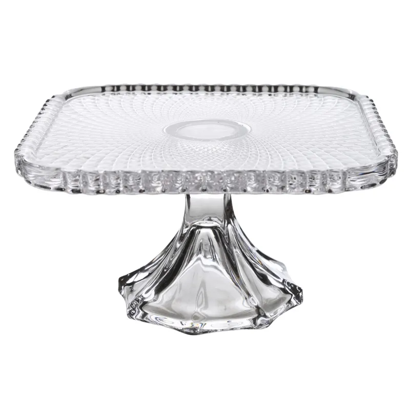 Аяқтағы табақша, 20х10 см, шыны, шаршы, Naiad