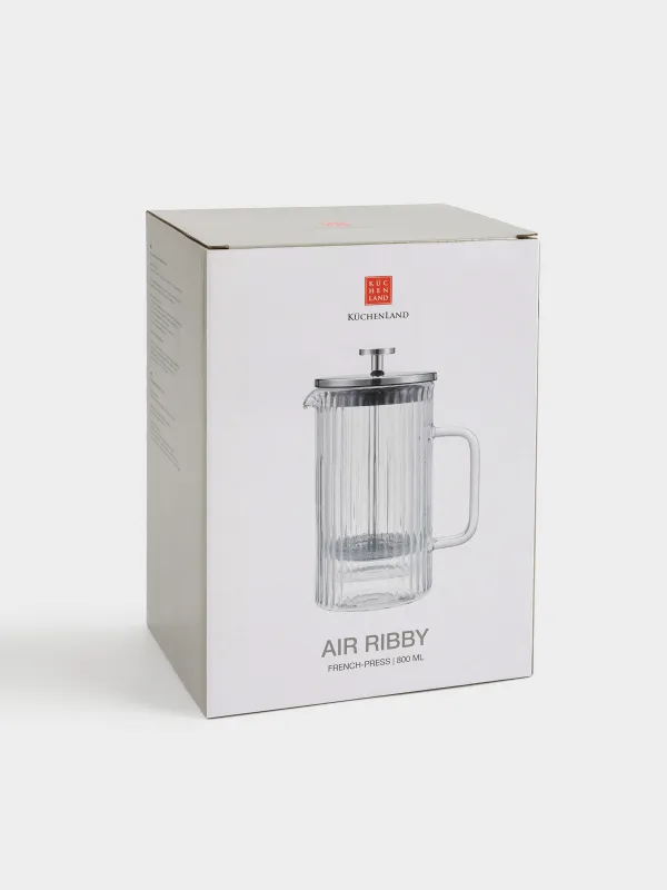 Френч-пресс, 800 мл, стекло Б/сталь, Air ribby, image-6