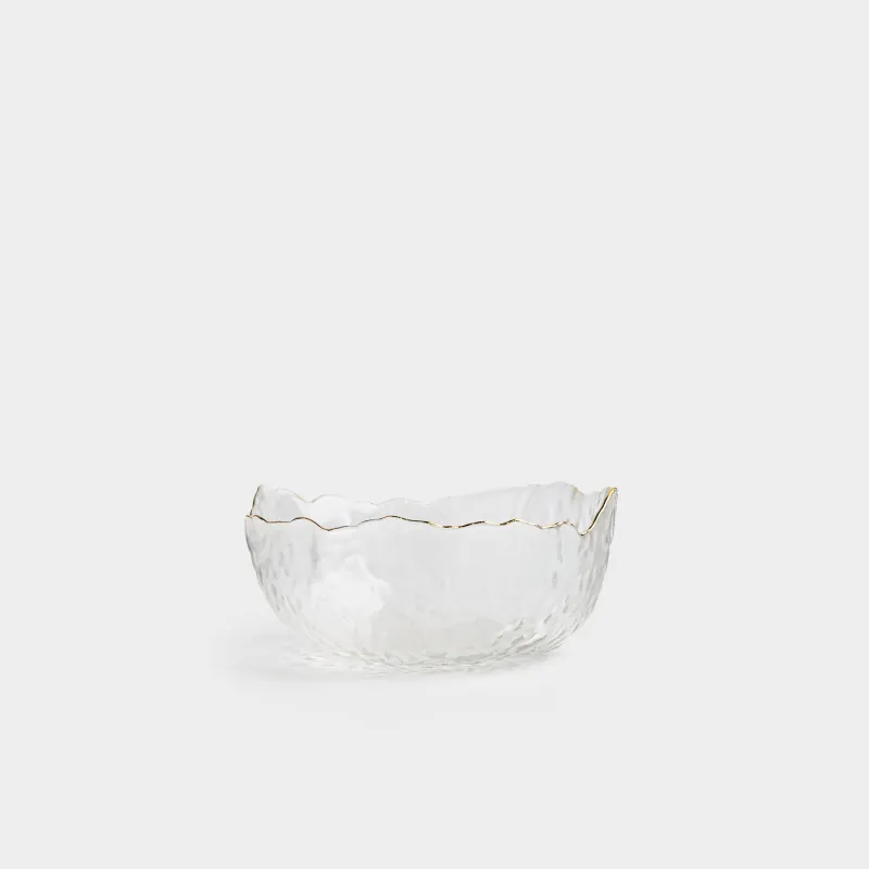 Салат ыдысы, 17х7 см, 700 мл, шыны, алтын жиегі бар, Nautilus gold