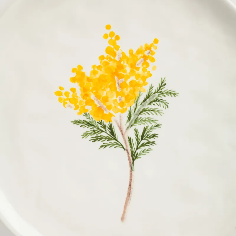Блюдо, 24 см, керамика D, белое, Мимоза, Crumple flower, image-6