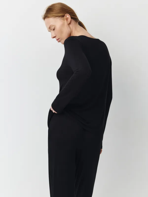 Әйелдерге арналған лонгслив, үйге арналған, өлшемі S, вискоза/спандекс, сұр-қоңыр, Kelsey, image-3