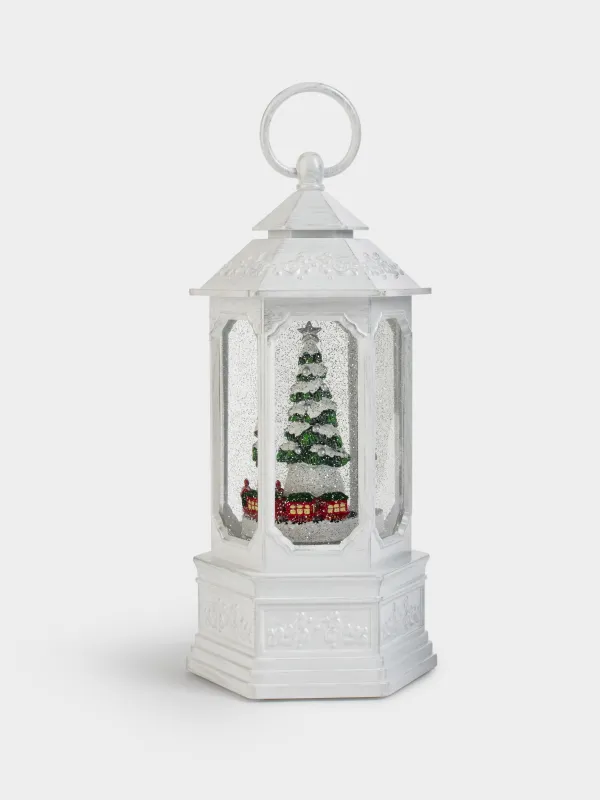Снежный фонарь, 26 см, пластик, White style, image-1