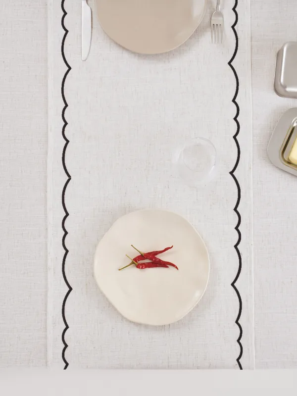 Үстел төсеніші, 40х160 см, полиэстер/зығыр, сарғылт-қоңыр, Винтаж, Melange outline, image-6