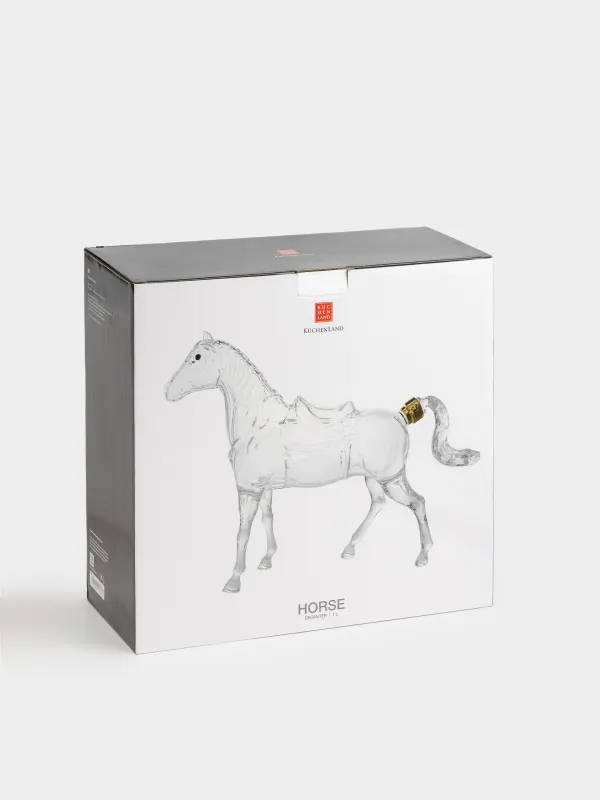 Декантер, 1 л, стекло/металл, Лошадь, Horse, image-5