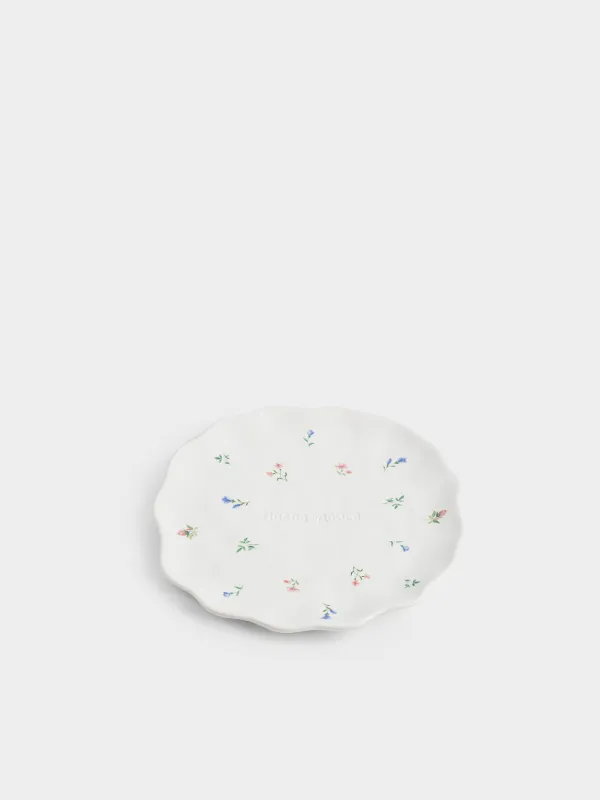 Ыдыс, 23 см, керамика, сүт түстес, Нәзік гүлдер, El flora, image-2