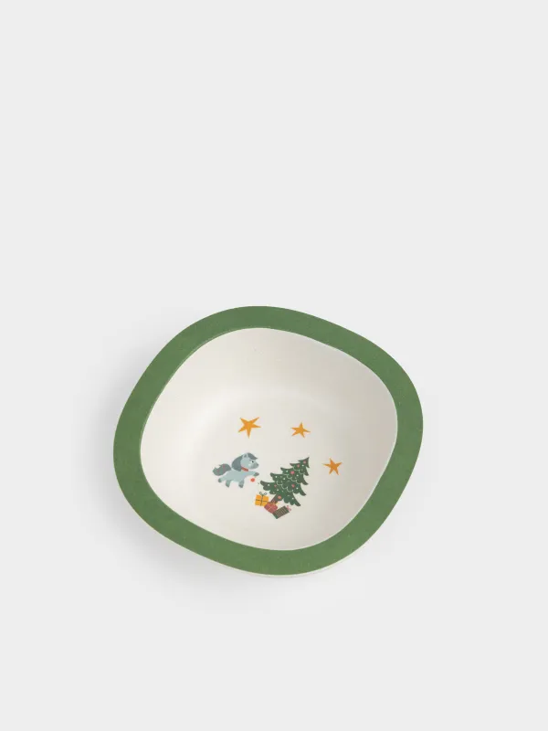 Тарелка суповая, 14х4 см, Лошадка с елкой, Little horse, image-2