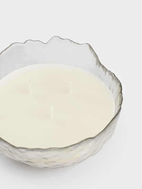 Свеча ароматическая, 13х6 см, три фитиля, в подсвечнике, стекло, Vanilla, Glacial color, image-2