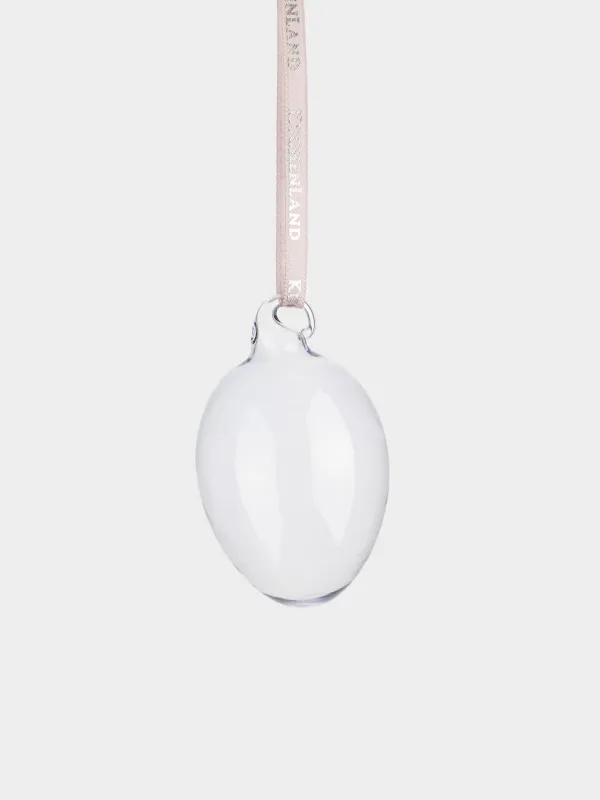 Подвеска декоративная, 3х4 см, стекло, сиреневая, Flora Easter, image-1