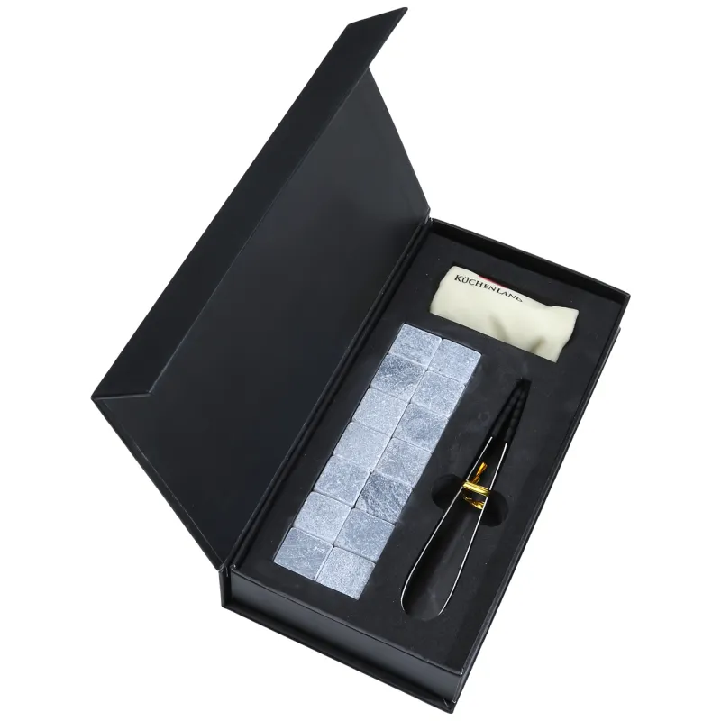 Сусындарды салқындатуға арналған текшелер жиынтығы, 16 пр, қысқышпен, стеатит / Болат, бар, image-1