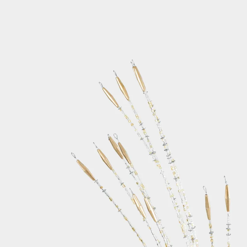 Ветка декоративная, 69 см, бисер/металл, шампань, Мерцающая ветвь, Curved decor, image-3