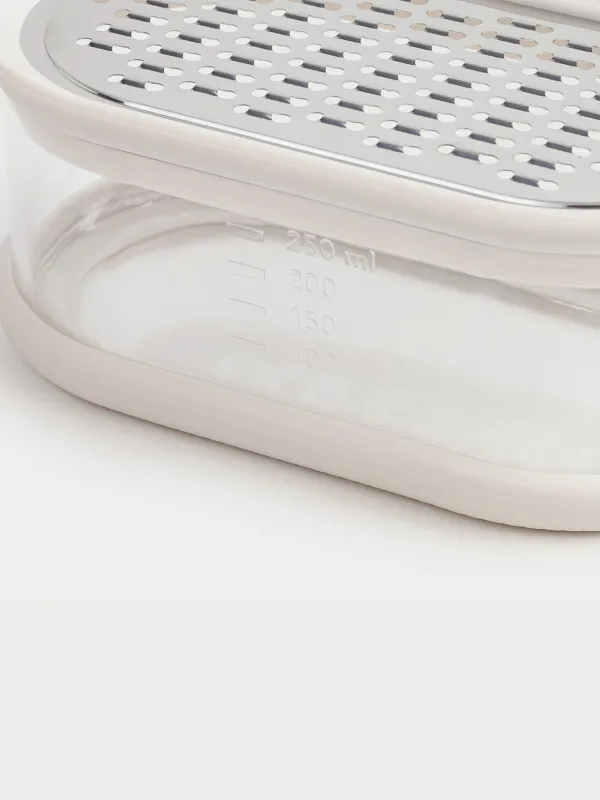 Үккіш, 14х8 см, контейнері бар, болат/пластик, сүт түстес, Soft kitchen, image-2