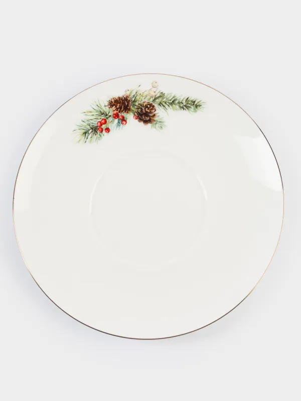 Шай жұбы, таңғы асқа арналған, 1 адам, 2 зат, 480 мл, фарфор F, Жылқы, Christmas miracle classic, image-3