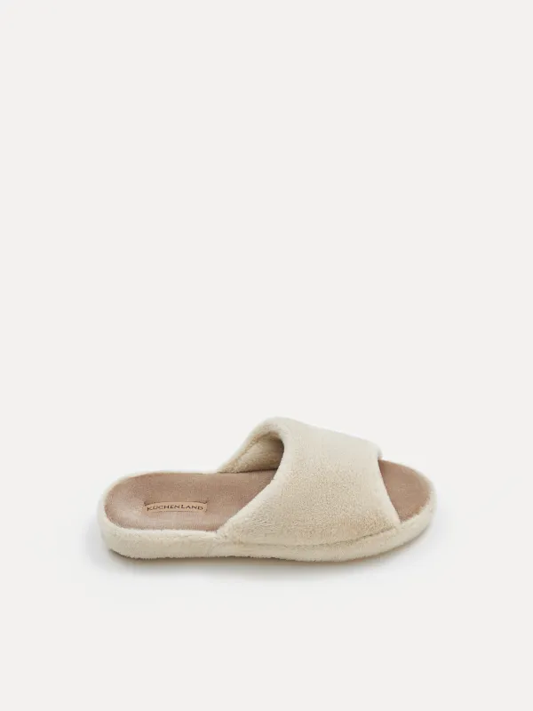 Әйелдер тәпішкесі, үйге арналған, өлш. 36-37, жасанды тері/велюр, сарғыш-қоңыр, Faux, image-0