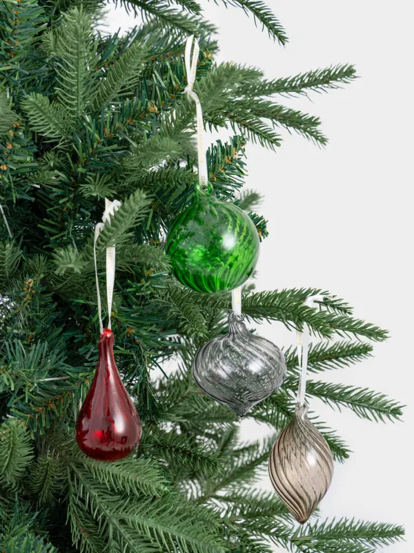 Шырша ойыншықтарының жиынтығы, 4 дана, шыны, Abstract figureлар, Abstract figure, image-5