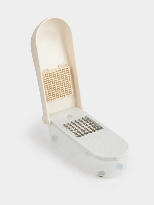 Измельчитель, 28 см, 5 насадок, механический, пластик/сталь, бежевый, Soft, image-0