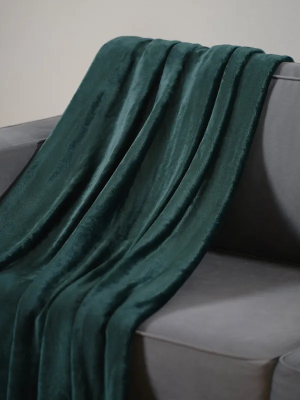 Жамылғы, 130х170 см, фланель, жасыл, Flannel, image-1