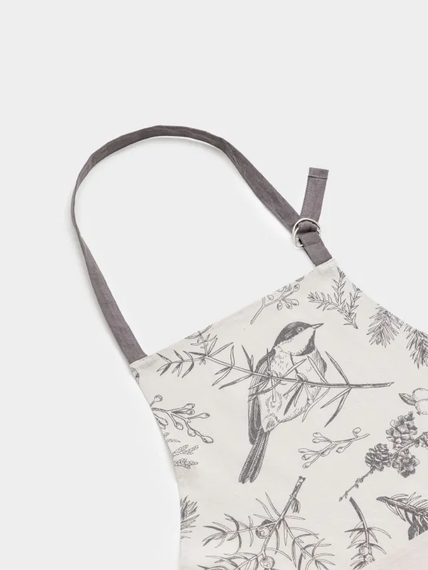 Алжапқыш, 65х80 см, мақта, сұр және сарғылт-қоңыр, Бұтақтардағы суықторғайлар, Bullfinchs, image-2