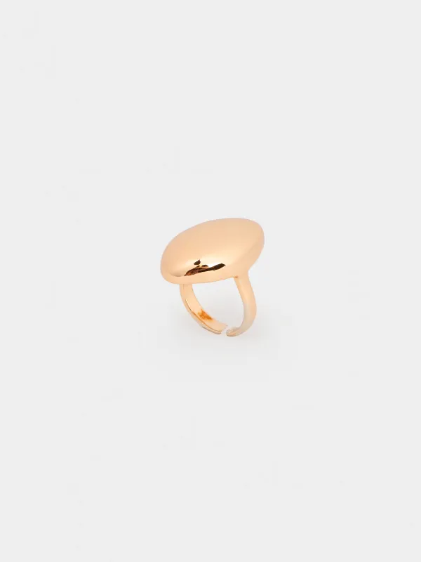 Сақина, 2 см, бірыңғай өлшем, металл, алтын, Jewelry, image-1