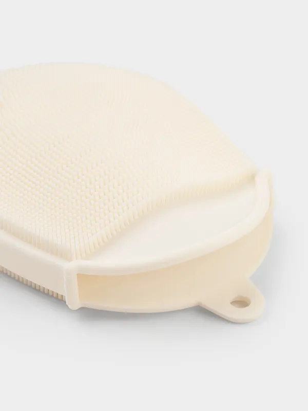 Щетка-варежка для мытья тела, молочная, Bath, image-2