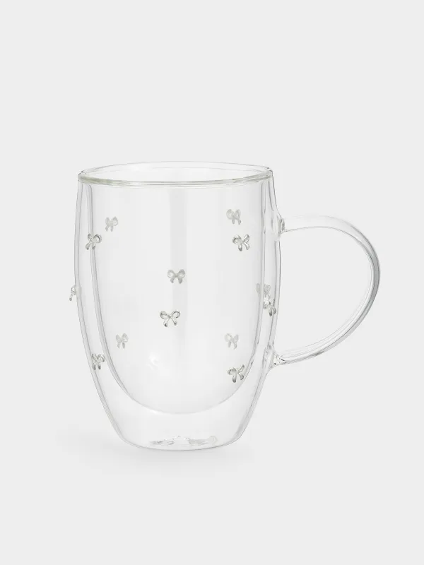 Кружка, 350 мл, стекло Б, Бантики, Air decor, image-0