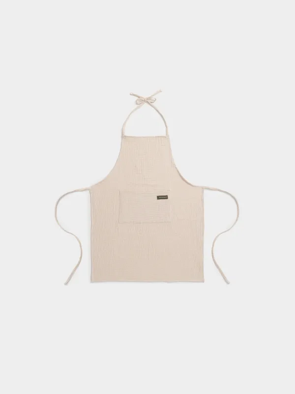 Фартук, 65х80 см, муслин, бежевый, Muslin kitchen, image-0