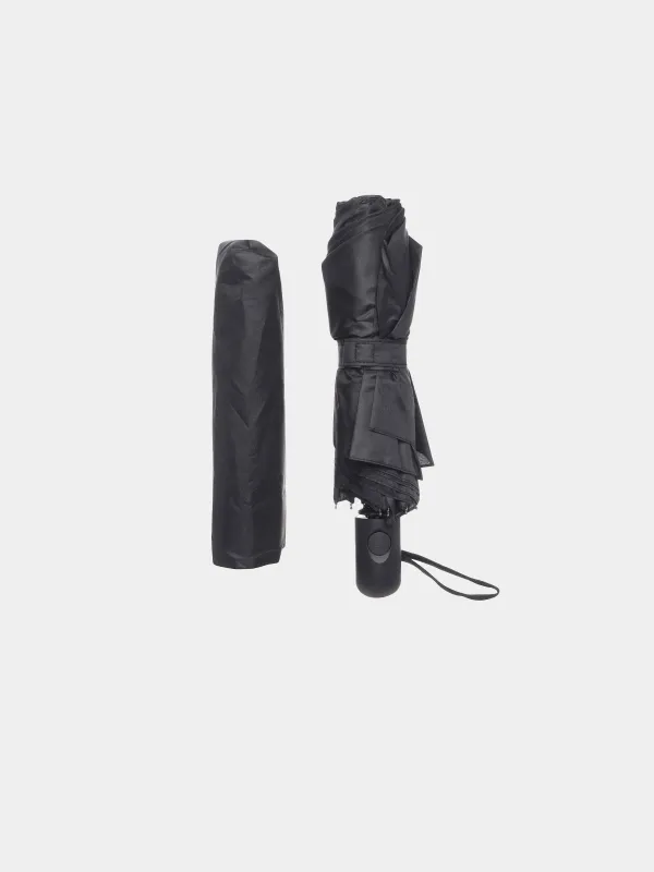 Қолшатыр, 56 см, жиналмалы, жартылай автоматты, эпонж, қара, жаңбыр, image-2