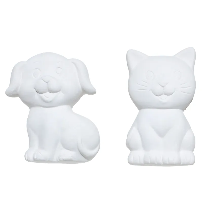 Шығармашылық жиынтығы, 2 зат, кескіндеме, керамика, Мысық және күшік, Cat, image-1