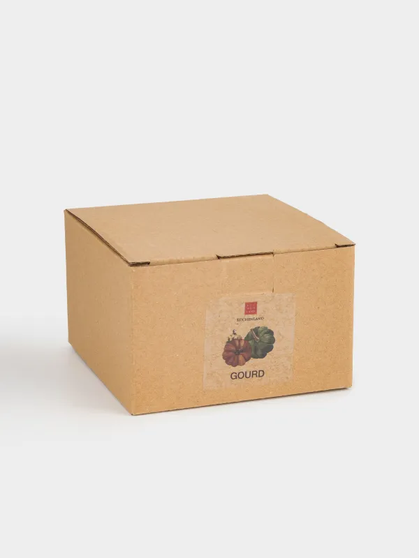 Кокотница, 11 см, 340 мл, қақпағы бар, керамика, қою қызыл-алтын, Асқабақ, Pumpkin, image-6