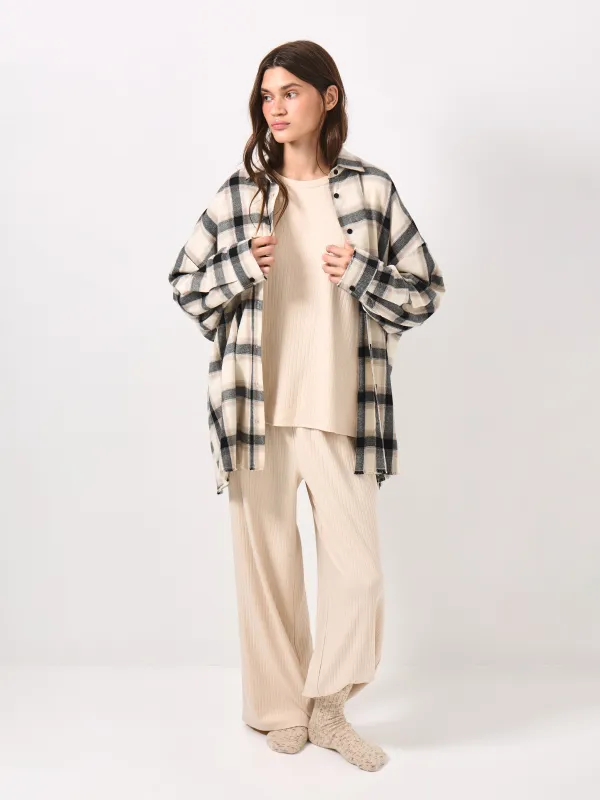 Брюки домашние, песочные, Camaria, image-4