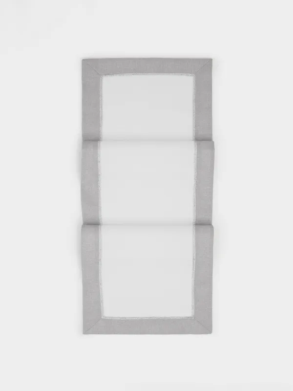 Жұмыс үстелі жолы, 40х160 см, полиэстер, АҚ және сұр, Milky way, image-0