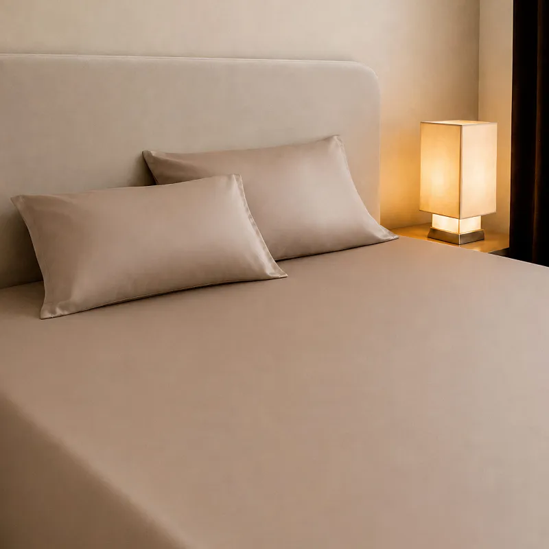Төсек жайма, 245х270 см, сәтен 300 ТС, сарғылт-қоңыр, Satin