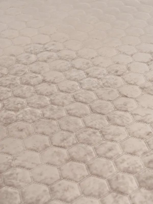 Төсек, 220х240 см, төсеніш, барқыт/микрофибра, қоңыр, Бал, Lion, Stitch velvet, image-3