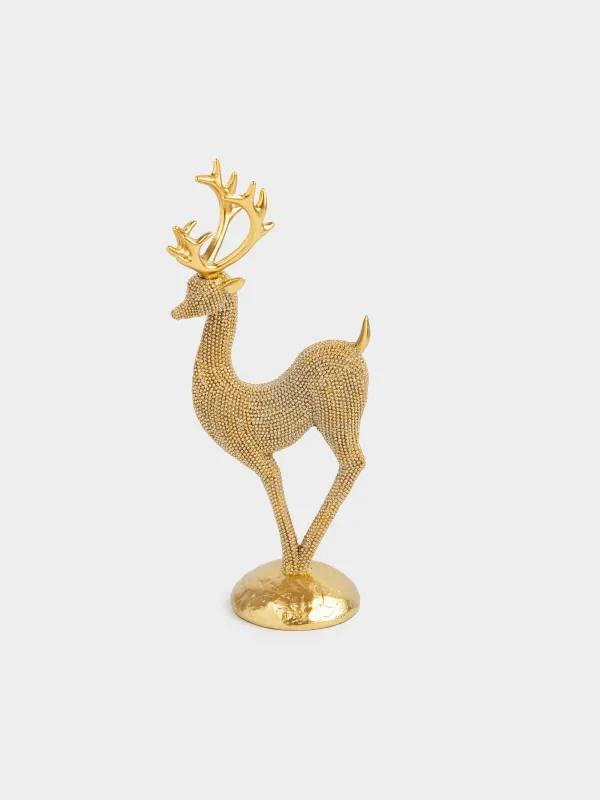 Мүсінше, 23 см, полирезин, алтын түстес, Бұғы, Deer sparks, image-0