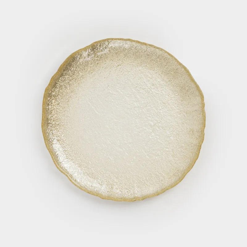 Тарелка закусочная, 21 см, стекло, золотистая, Antares