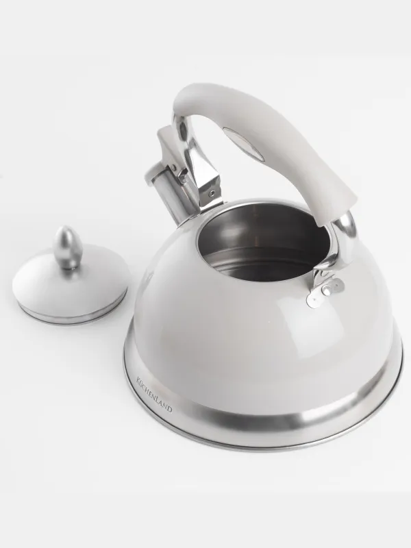 Шайнек, 2,7 л, ысқырықпен, болат, сұр, Whistle, image-4