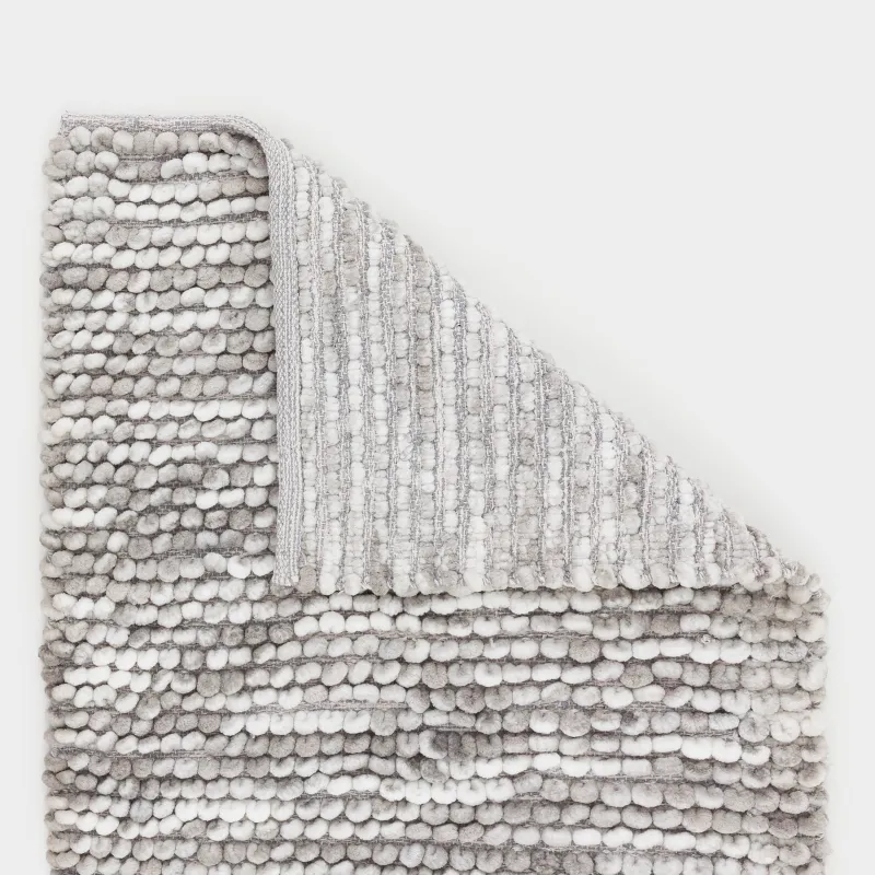 Кілем, 60х100 см, полиэстер / мақта, сұр, көпіршіктер, image-6