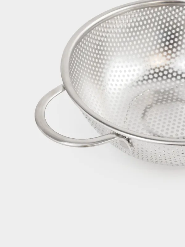Дуршлаг, 25 см, екі тұтқасы бар, болат/силикон, сарғылт-қоңыр, Sieve, image-4