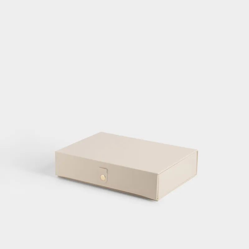 Шкатулка для украшений, 25х16 см, искусственная кожа/МДФ, бежевая, Premiere one